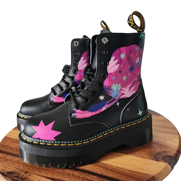 Dr. Martens x Love is Wise Jadon for Pride Black Platform Boots Women's Size 5 - Picture 1 of 11